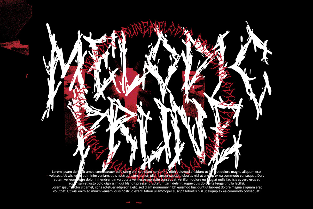 School Silence - Death Metal Font, a Blackletter Font by tebaltipislab (Photo 4 of 12)