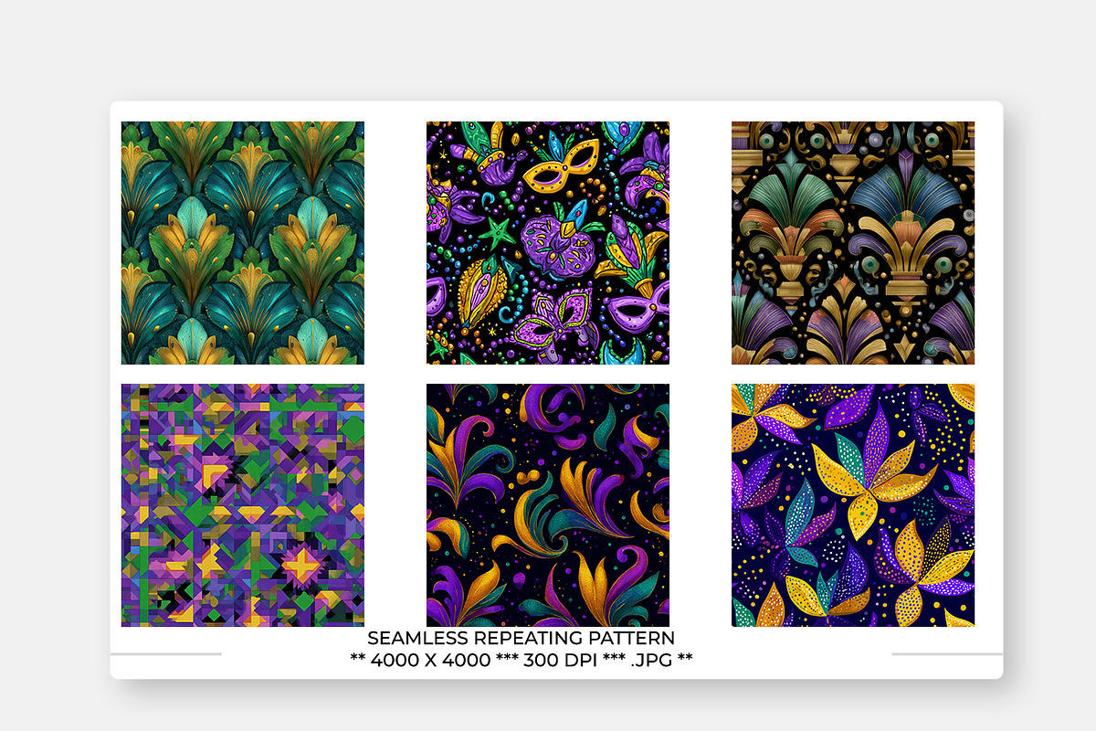 Mardi Gras Designs, a Pattern Graphic by karenfoleyphoto (Photo 3 of 6)