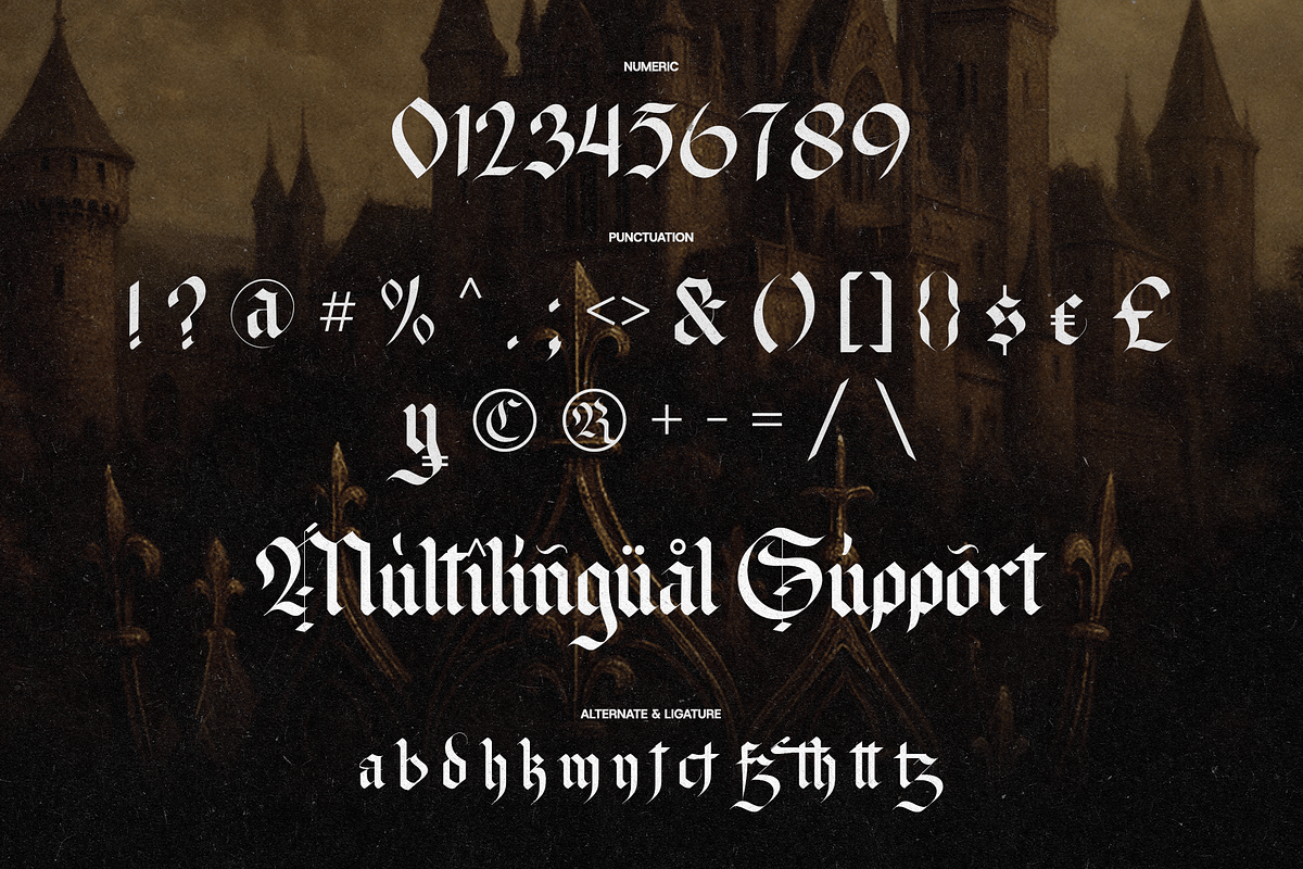 Lothar Reiner – Gothic Blackletter, a Blackletter Font by Inviline.co (Photo 5 of 15)