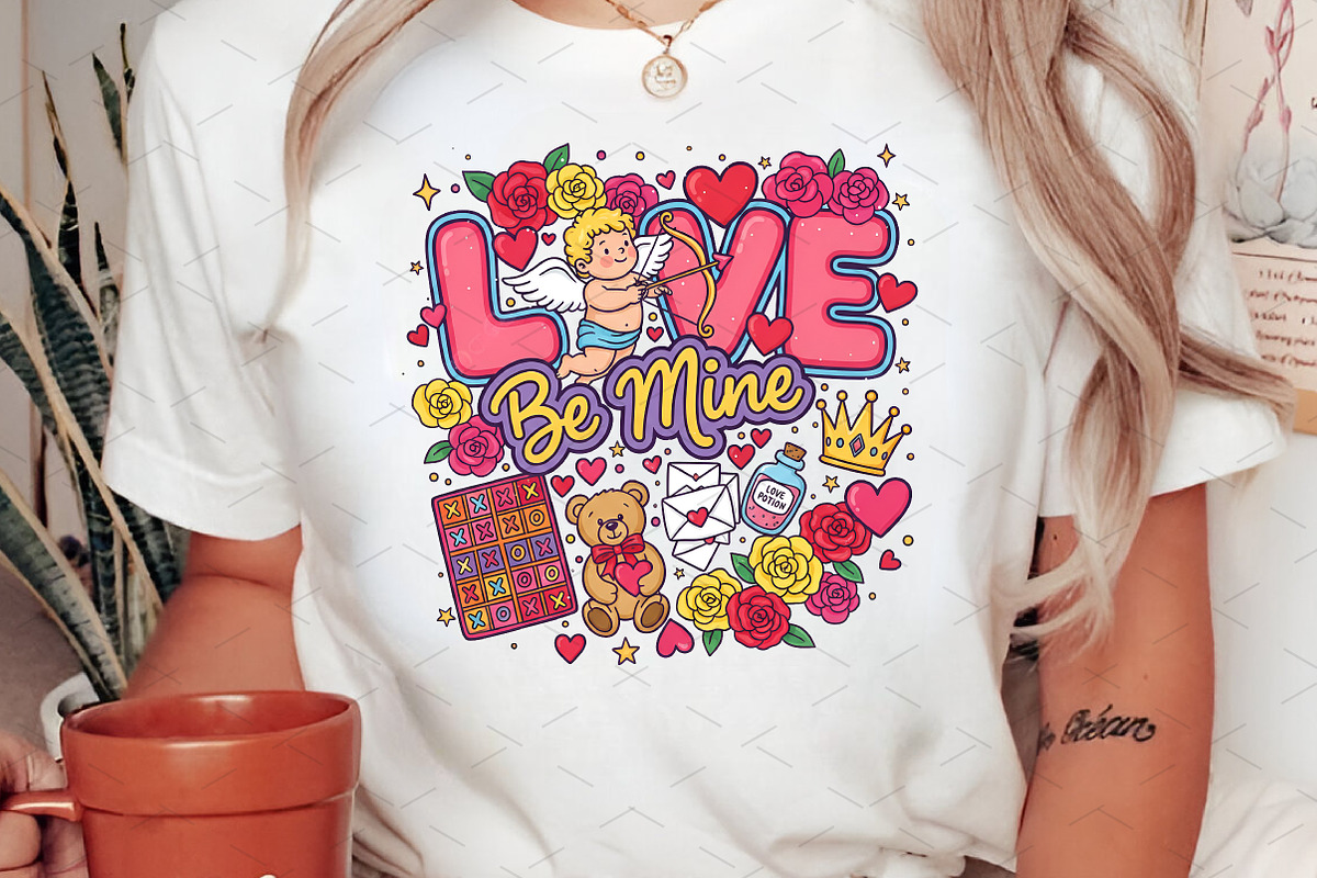 Love Be Mine Cupid,Valentine Png, an Illustration by Libby Wishes (Photo 3 of 6)