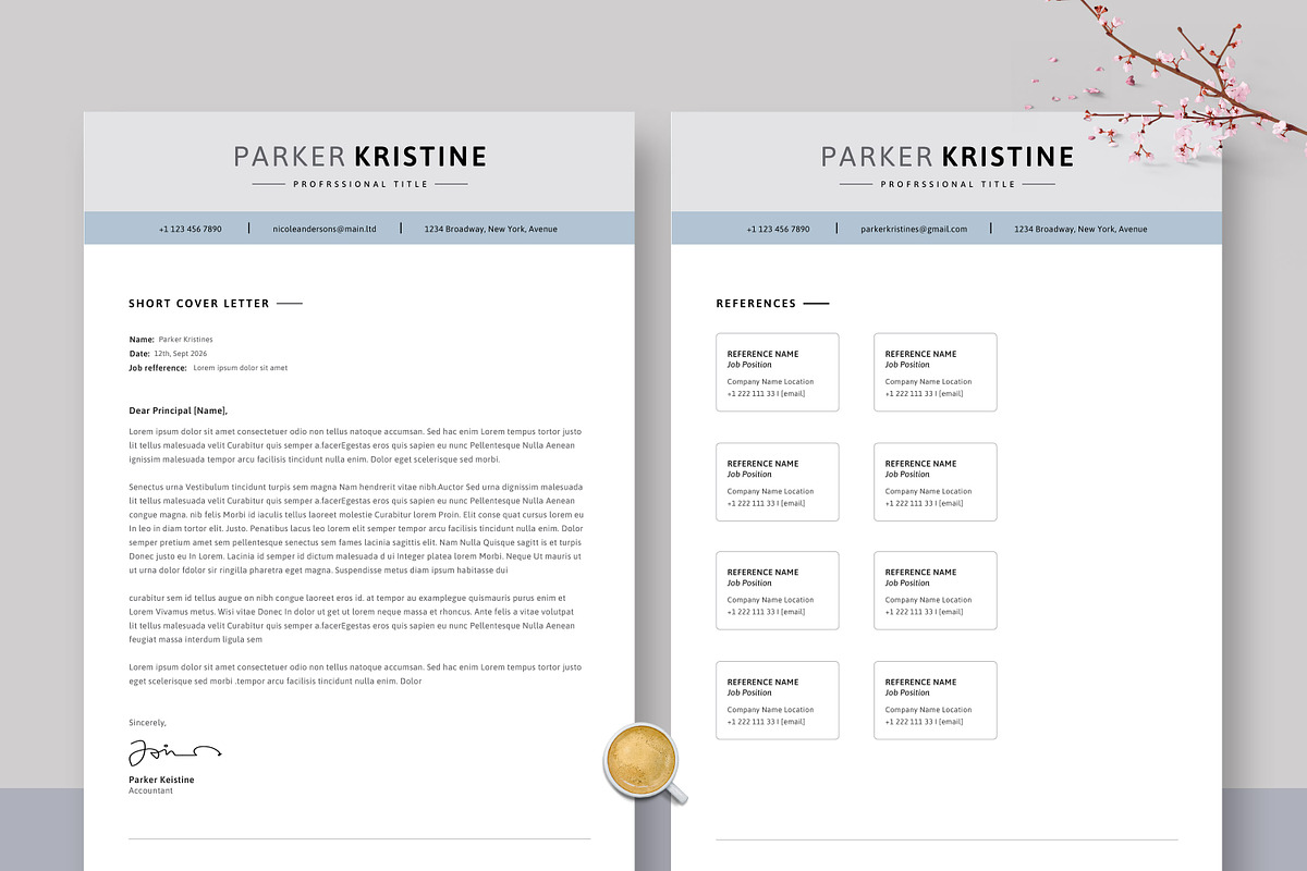 Modern Resume & Cover Letter preview 3