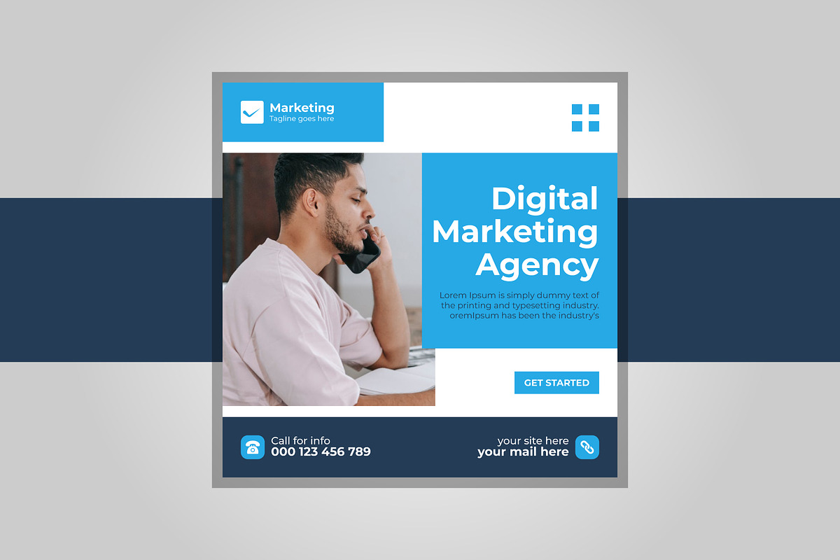 Creative social media post design, a Social Media Template by Lakhan1998 (Photo 3 of 5)