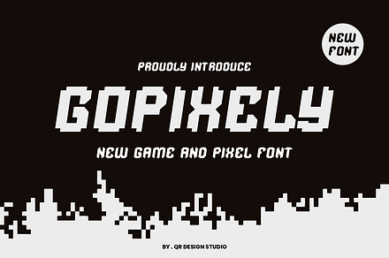 Gopixely - Game & Pixel Font, a Sans Serif Font by QR Design Studio