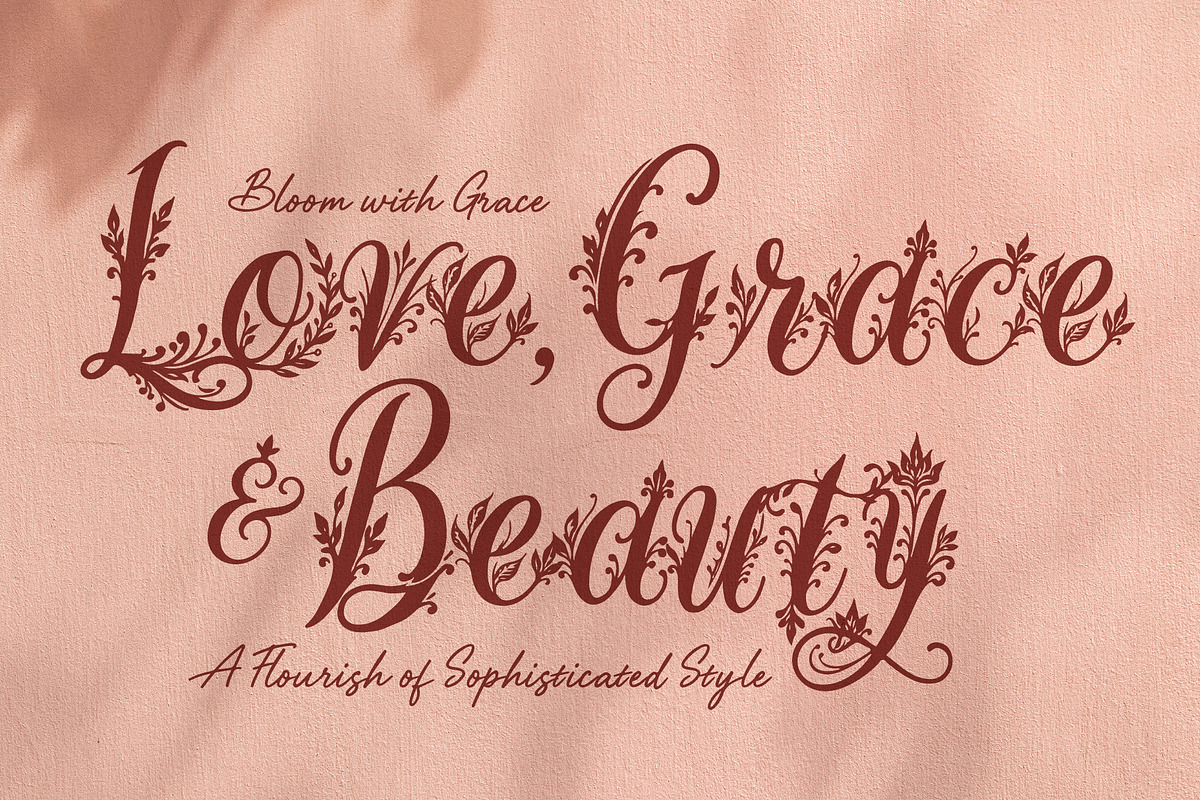 WynsteraQalis Decorative Floral font, a Script Font by HypeWorksCo (Photo 10 of 24)