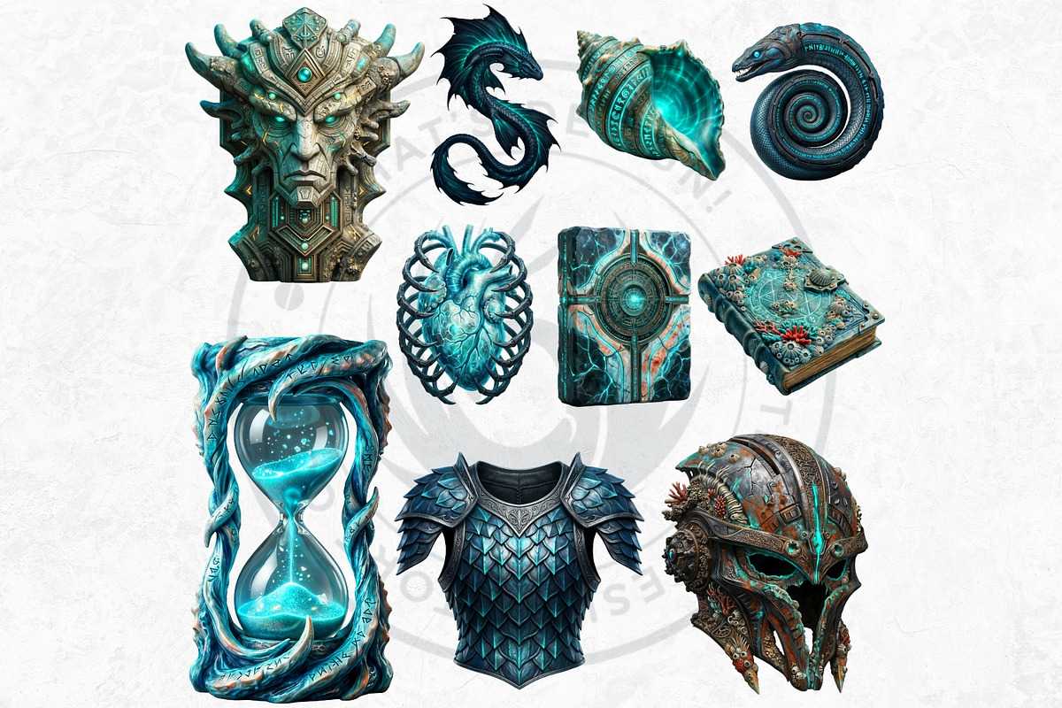 Legends of the Deep Cliparts, a Person Illustration by ThatsDesignArt (Photo 14 of 15)