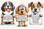 Woof, Wags and Witty Remarks, an Animal Illustration by PrintHaven Designs (Thumbnail 6 of 10)