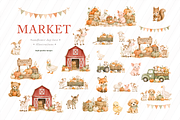 Fall Farm Barnyard Animals Clipart, an Animal Illustration by Sunflower Day Love (Thumbnail 4 of 6)