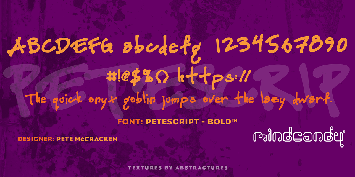 Petescript™, a Handwritten Font by MINDCANDY (Photo 2 of 2)