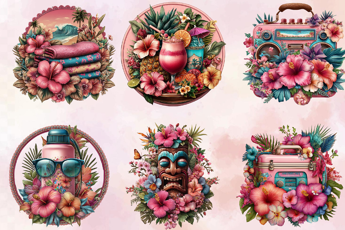 Summer Hawaii Clipart Bundle., an Illustration by SVGArt (Photo 5 of 9)