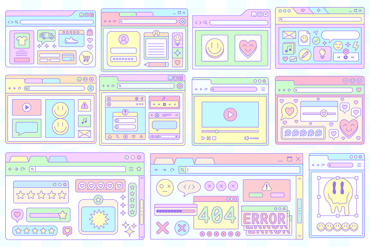 Y2K UI VECTOR KIT, an Object Graphic by craftlove (Photo 8 of 13)