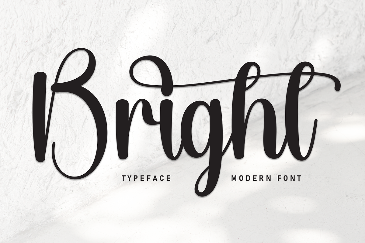 Bright | Script Font, a Handwritten Font by Scratchones (Photo 1 of 9)