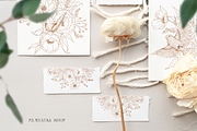 Flower field - line art floral set, a Decorative Illustration by Pamyatka Shop (Thumbnail 3 of 11)