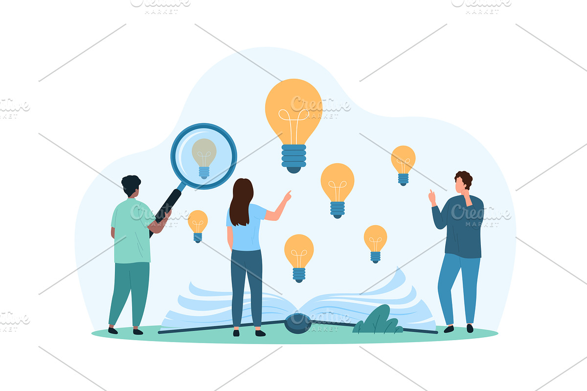 New creative idea research during, a Technology Illustration by Flashvector