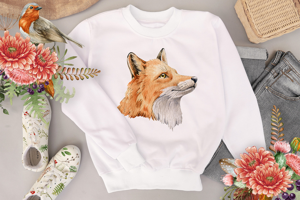 Forest Animals Watercolor Clipart, an Animal Illustration by AnitaPol (Photo 7 of 19)