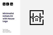 Minimalist Initials EH House Logo, a Branding & Logo Template by Luxury Logos (Thumbnail 1 of 4)