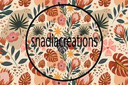 Terracotta Tropical, a Pattern Graphic by snadiacreations (Thumbnail 1 of 3)