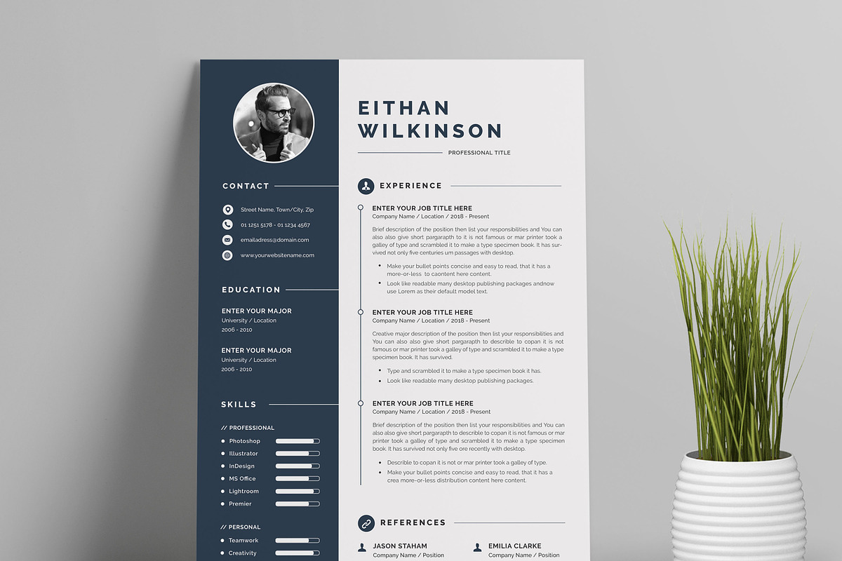 Resume/CV, a Resume Template by SlideCo (Photo 1 of 5)