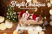 Bright Christmas Bokeh Ps Overlays