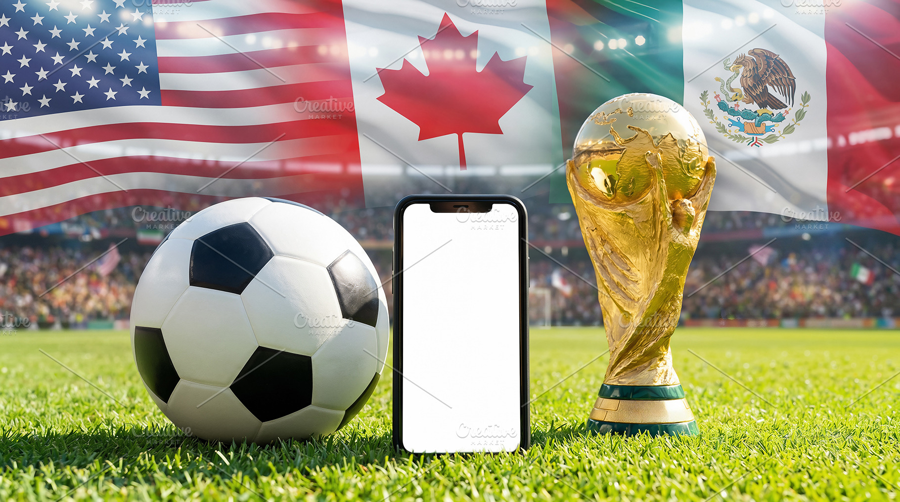 soccer ball, a phone, and a trophy, a Sports & Recreation Photo by itakdalee