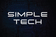 Simple Tech, a Sans Serif Font by Atj.std (Thumbnail 1 of 12)