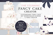 The Stunning Fancy Cake Creator, an Object Graphic by Pretty Little Lines (Thumbnail 1 of 2)