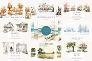 Watercolor Landscapes Bundle, a Decorative Illustration by PeDe Designs (Thumbnail 5 of 14)