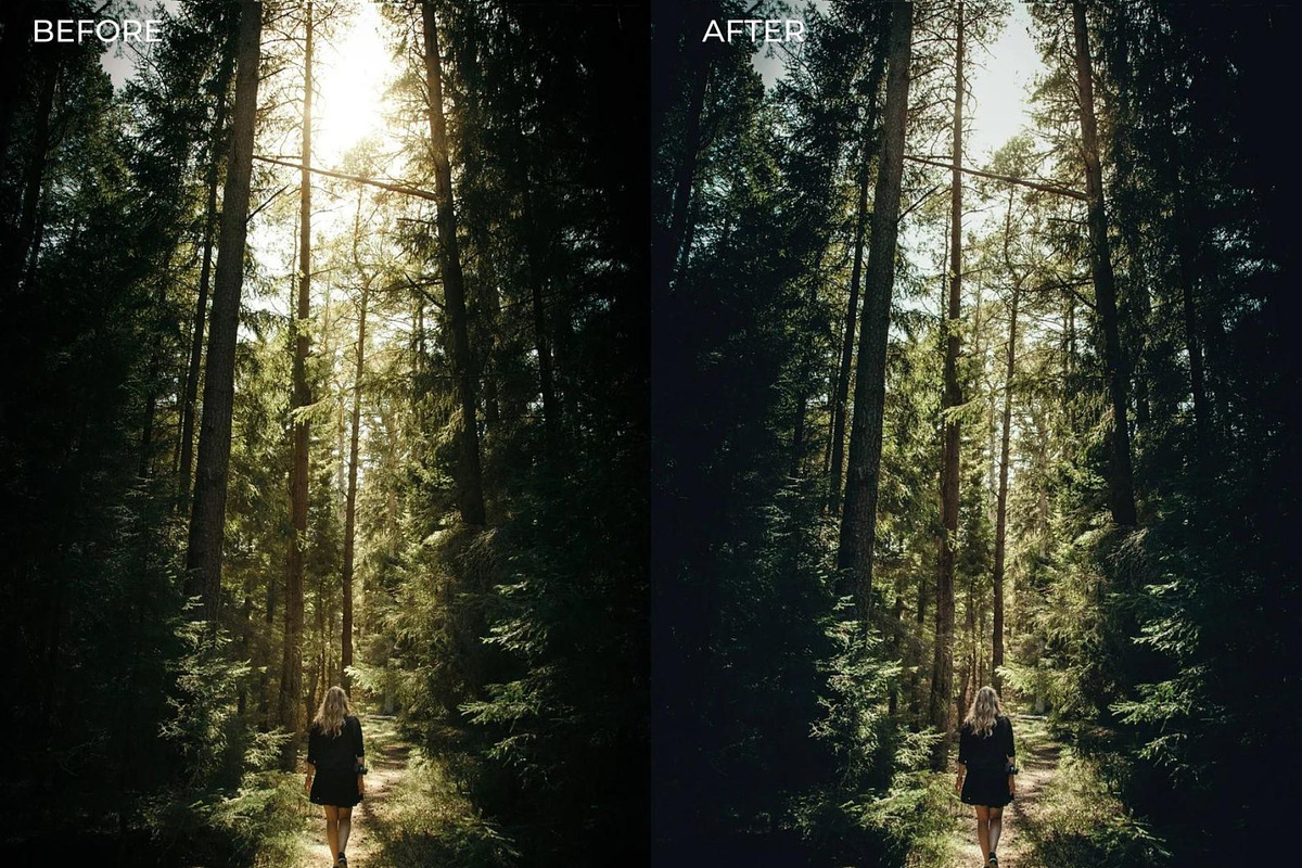 5 GREEN HIKING LIGHTROOM PRESETS, an Action Add-On by Emma Kate Creative (Photo 2 of 10)