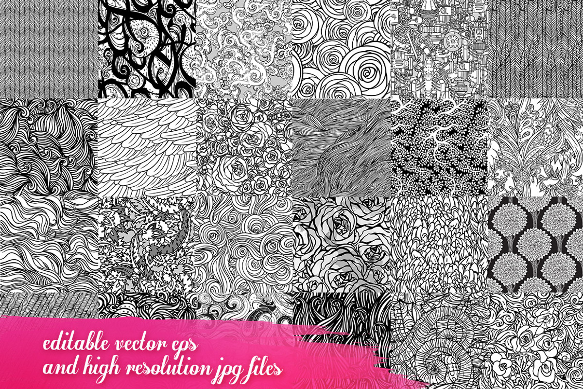 80 B&W Abstract Patterns preview 2