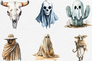 Haunted Desert Ghosts Clipart, an Illustration by Black Bird Studio (Thumbnail 6 of 6)
