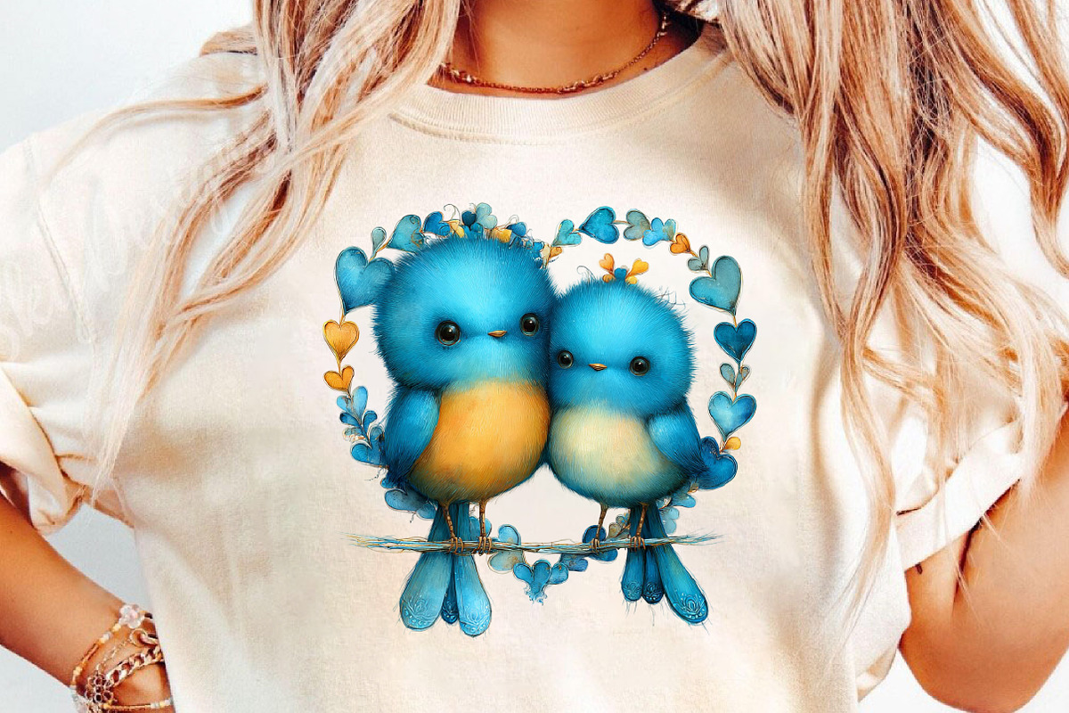Quirky Valentine Love Birds Clipart, an Illustration by DreamCafeArt (Photo 6 of 6)