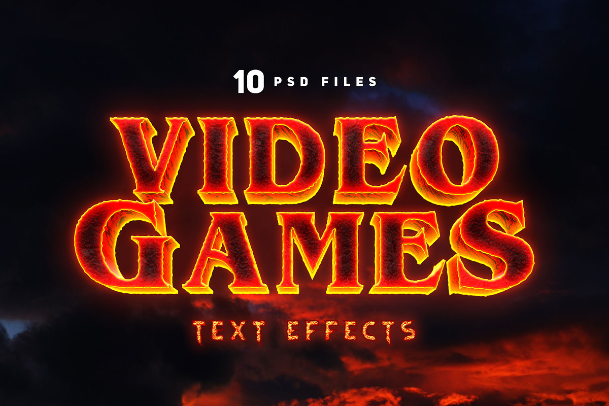 Video Games Title Text Effects, a Layer Style Add-On by MahmoudWally (Photo 1 of 11)