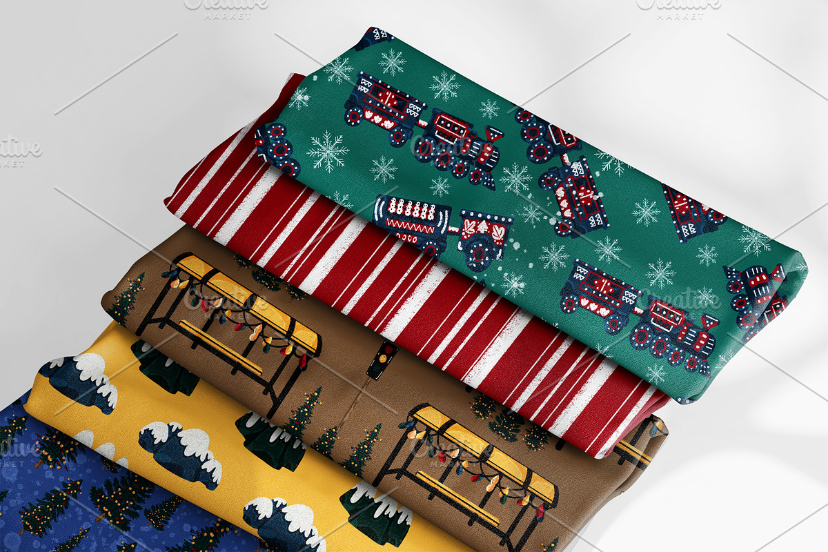 Christmas Set- “Toy Train Adventure”, a Pattern Graphic by D.O.C Gallery by Carla (Photo 10 of 12)