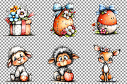 Whimsical Polka Dots Easter Clipart, an Illustration by Sublimation Artist (Thumbnail 4 of 7)