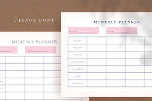 HORIZONTAL CANVA PLANNERS