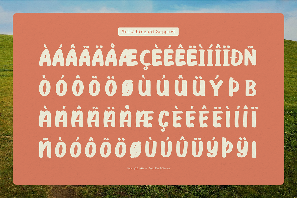 Secangkir Glass | Bold Hand Drawn, a Handwritten Font by gracetype_studio (Photo 11 of 12)