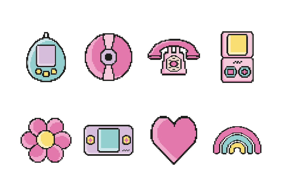 Retro Pixel Icon Set