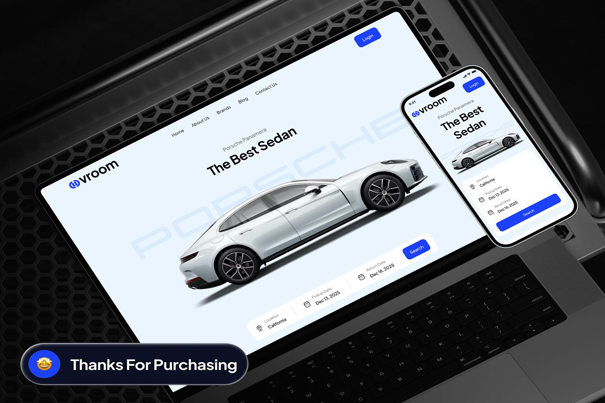 vroom - Car Rental Website UI Kit, an UI Kit Template by Creative Perspective (Photo 10 of 10)