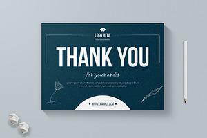 Thank You Card Layout, a Stationery Template by MightyDesign