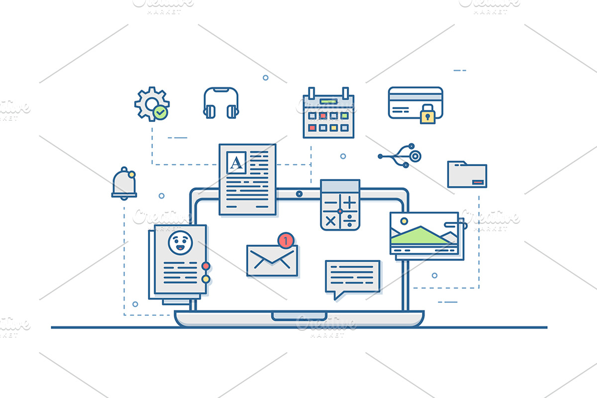 Work process, an Outline Icon by I-RO