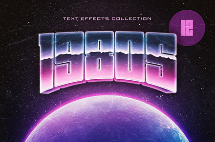 80s Text Effects Collection, a Layer Style Add-On by pixelbuddha.net