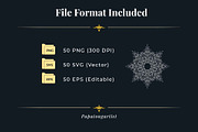 50 Floral Mandala Vectors Bundle, a Decorative Illustration by Papatongartist (Thumbnail 6 of 6)