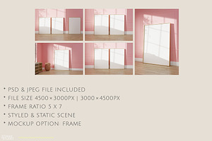 Frame Mockups Vintage Pink Peach