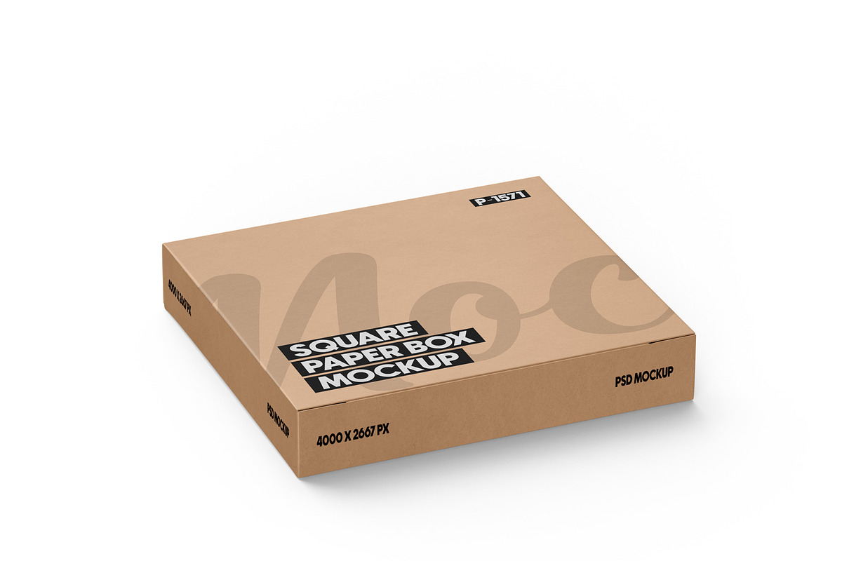 Kraft Square Box Mockup, a Packaging Mockup by Ram Studio (Photo 9 of 14)