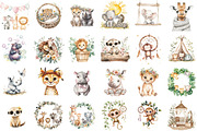 Watercolor Cute Boho Baby Safari Ani, an Illustration by Sublimation Artist (Thumbnail 2 of 6)