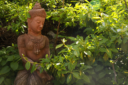 Asian statue city park in sunny spring day, a Nature Photo by AtlasStudio