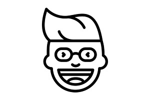 Funny antic black icon, an Outline Icon by Creative priyanka