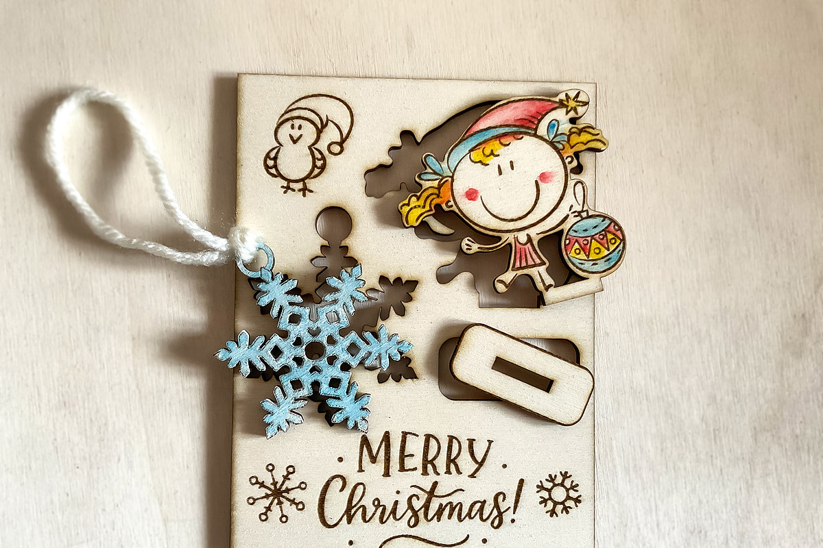 Laser Cut Christmas Cards DIY Craft, an Object Illustration by Bubert Art (Photo 2 of 6)