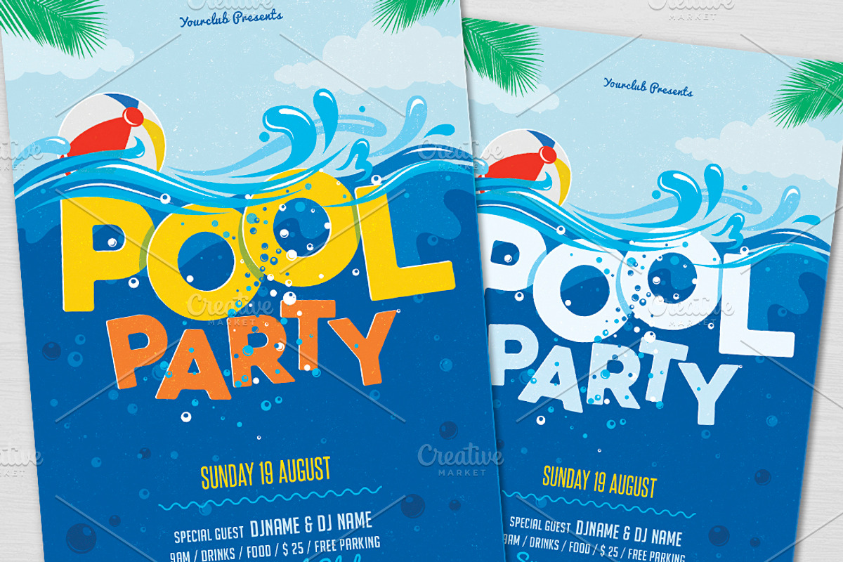 Pool Party Flyer, a Flyer Template by DesignWorkz (Photo 2 of 2)