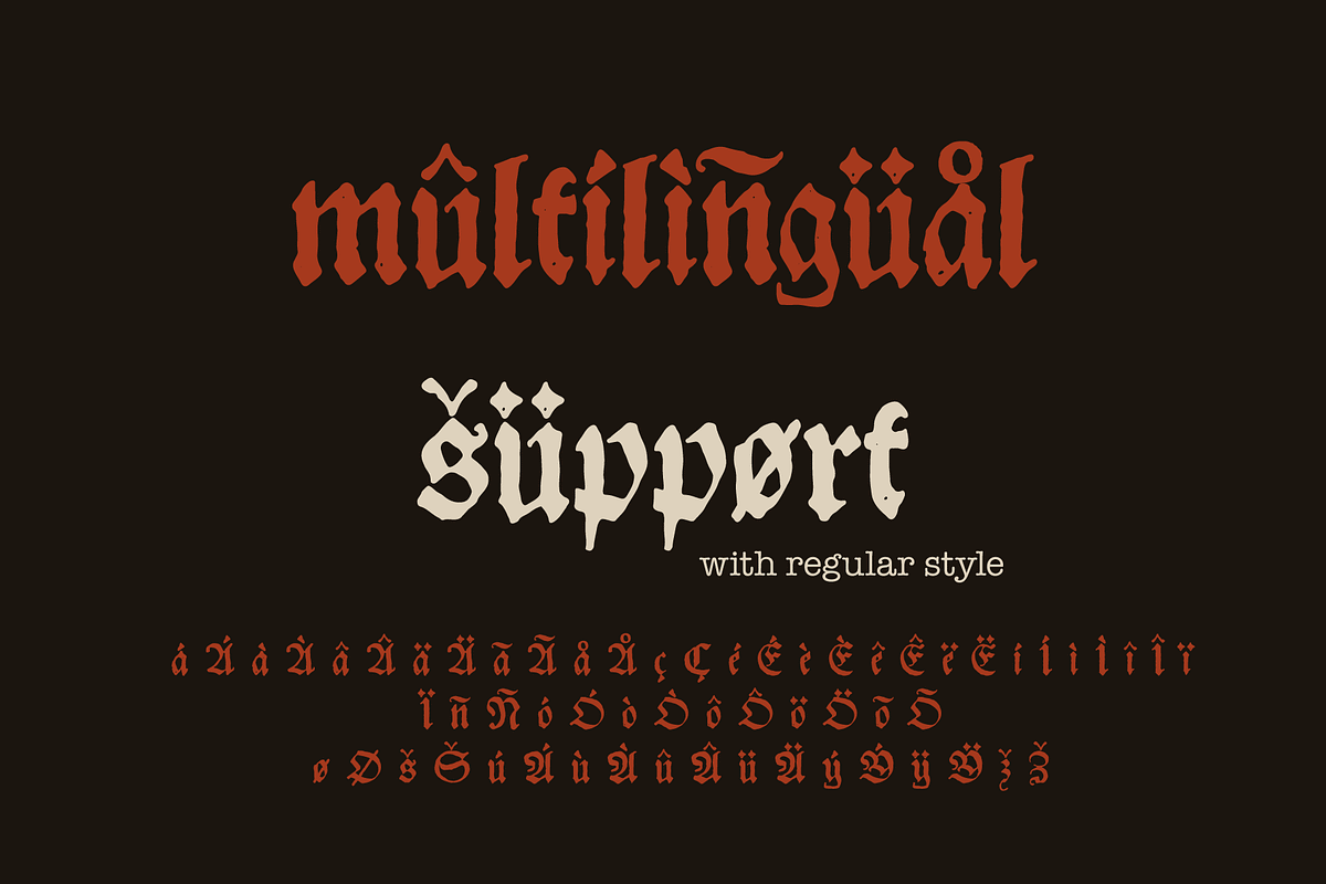 Blumen blackletter font family, a Blackletter Font by kaer_shop (Photo 5 of 8)