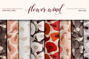 Flower wind. Set of floral patterns, a Pattern Graphic by julianaapina (Thumbnail 1 of 11)